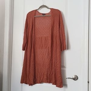 Torrid 3 burnt orange 3/4 sleeves cardigan